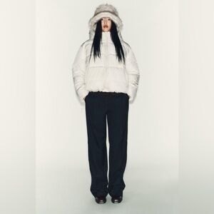 Zara SHORT WATER REPELLENT WINDPROOF HOODIE ANORAK